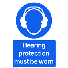 [Hearing Proection Must Be Worn] - 9: 4mm Correx - P: (600x400mm)