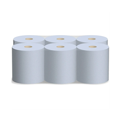 2 Ply Compact Centrefeed Roll - Blue (Pack of 6)
