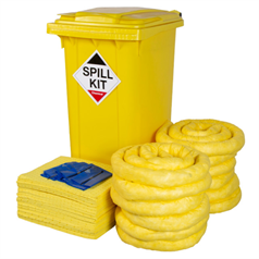 Chemical Spill Kit - 240L with Yellow Wheeled Bin
