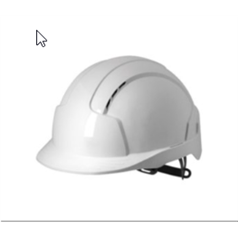 EVOLite® Mid Peak Vented Safety Helmet - Slip Ratchet - White