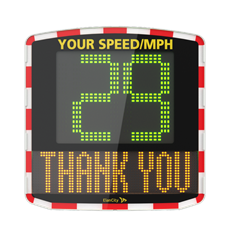 OnSite Radar Speed Sign - Solar Version w/ 2 x batteries & Solar panel mounting kit