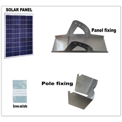 80W Solar Panel & Mounting Kit c/w S/S Installation Kit (No Fixings)