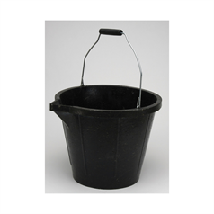 Rubber Type Bucket - Black - 3 Gallon