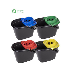 Colour Coded Plastic Mop Bucket - Recycled