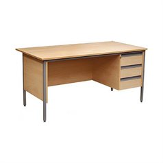 Wooden Office Desk c/w 3 Drawers(3 parts) - 1200x745mm
