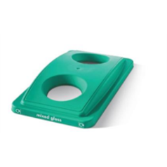 Ecosort Mixed Glass Round Lid - Aqua Green