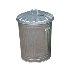 Galvanised Dustbin c/w Lid - 80L