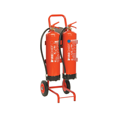 Fire Extinguisher Trolley c/w Rotary Fire Bell - Double