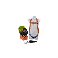 Aresta MEWP Harness Kit in bag c/w 2m Adjustable Lanyard - Orange/Black - Adjustable