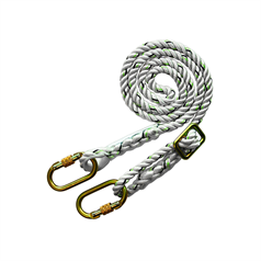 Adjustable Work Positioning Lanyard c/w Two Twistlock Karabiners