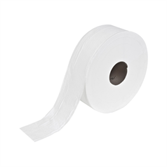 2 Ply Standard Jumbo Toilet Roll (pk-6) - White - 76mm Core