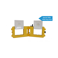 Constructor 60W Twin LED Wired Work Light c/w tripod adapter - Yellow/Black - 60W. 3m lead, 3.1kg