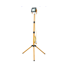 LED Single Head Tripod Floodlight (1800 Lumen) - Yellow - 110V / 20W
