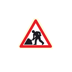 Men At Work Metal Sign - 750mm