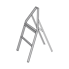 Triangle Sign Frame with Supplementary Bars - 750mm