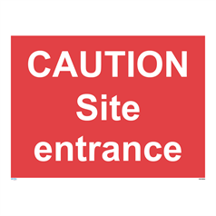 Caution site entrance - 1: Rigid Plastic - (600x450mm)