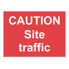 Caution site traffic     Material: 1: Rigid Plastic     : (600x450mm)