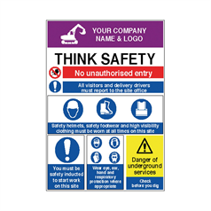 Site safety board - 13: 5mm Foamex - (900x1000mm) (ZL)