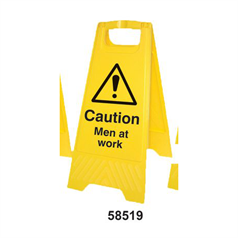 Caution Men At Work Free Standing Sign - 300 x 575mm