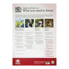 Health & Safety Law Poster - 420 x 594mm (A2)