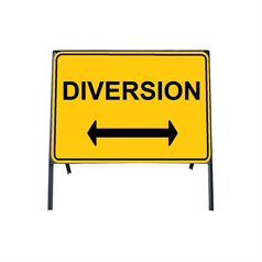 Diversion (Reversible Arrow) Sign - 1050 x 750mm