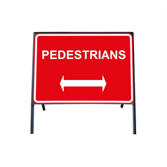 Pedestrian (Reversible Arrow) Metal Sign - 600 x 450mm