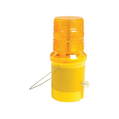 FPC Single Battery Flashing Road lamp (battery not included) - Yellow - Battery not included