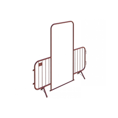 Crowd Control Walkway Barrier Walkthrough- Red - 2.3m - No gate
