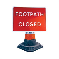 Footway Closed Cone Sign - 600 x 450mm