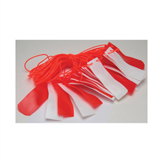 Warning Bunting - Red/White - 26m