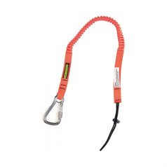 Personal Webbing Tool Lanyard w/ Single S/S Screwgate Karabiner & Barrel Choke - 0.6-1.2M, 6.8kg SWL