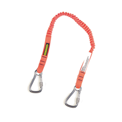 Personal Webbing Tool Lanyard c/w Twin S/S Screwgate Karabiners - 0.5-1.06M, 6.8kg SWL