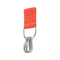 Belt Adapter With 2 Captured Screw Gate Carabiners - Orange - 50mm - SWL of 2.74kgs