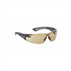 Bollé RUSH+ Platinum Coated, Customisable Safety Glasses - AS/AF Lens - Twilight lens