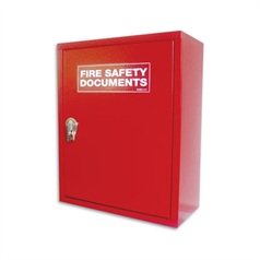 Metal Document Cabinet c/w Keyed Lock - Red