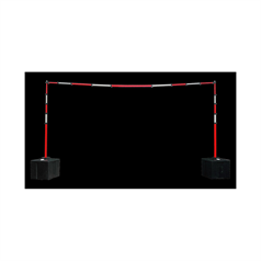 GS6 Height Restriction Goal Post Barrier w/ Crossbar - 7.3mH Posts (Fully Extended) / 7.82m Crossbar