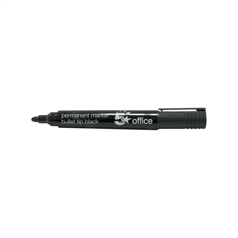 Permanent Bullet Point Marker Pens - Black - Pk 10