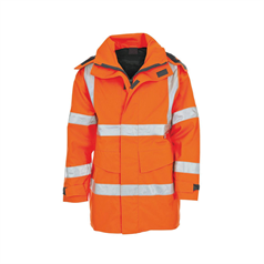 LEO  ISO 20471 Class 3 Breathable Executive Jacket - Orange