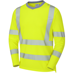LEO CAPSTONE ISO 20471 Class 3 Coolviz Plus Sleeved T-Shirt - Yellow