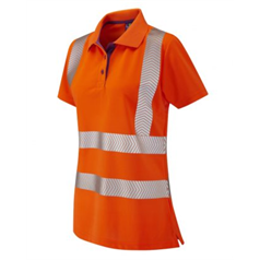 LEO PIPPACOTT ISO 20471 Class 2 Coolviz Ultra Women's Polo Shirt - Orange
