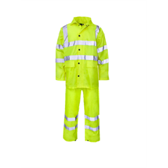 Hi-Vis PVC Rain Jacket & Trouser-Yellow