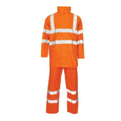Hi-Vis PVC Rain Jacket & Trouser - Orange