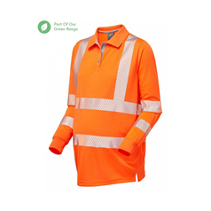 LEO YARNACOTT ISO 20471 Class 2 Coolviz Ultra Women's Maternity Long Sleeved Polo Shirt
