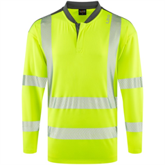 LEO WATERMOUTH ISO 20471 Class 3 Performance Sleeved T-Shirt - Yellow
