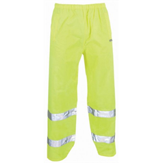 Hi-Vis Water Resistant Overtrousers - Yellow