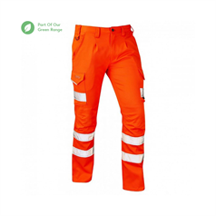 LEO KINGFORD ISO 20471 Class 1 EcoViz® PCX Stretch Cargo Trouser - Orange