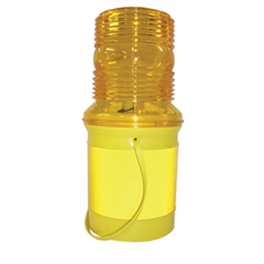 FNPC Single Battery Flashing Road Lamp (battery not included) - Yellow - Battery not included
