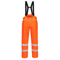 Hi-Vis Flame Retardant Breathable Anti-Static Unlined Trousers - Orange