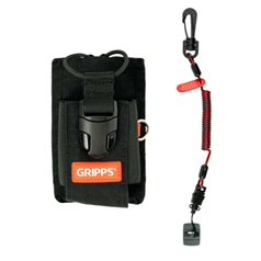 GRIPPS Adjustable Two-Way Radio Holster with Coil E-Tether & E-Catch - 0.5kg / 1.1lb
