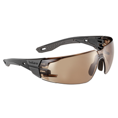 Bolle RUSH+ 2.0 Platinum Coated, Customisable Safety Glasses - AS/AF Lens - Bronze - Size M/L